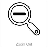 Zoom Out and zoom icon concept vector