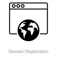 Domain Registration and icon concept vector