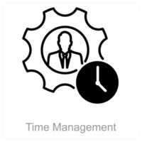 Time Management and efficiency icon concept vector