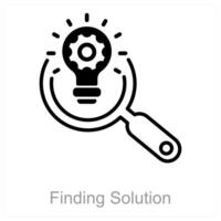 Finding Solution and idea icon concept vector