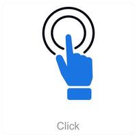 Click and touch icon concept vector