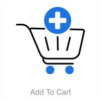 Add to cart and checkout icon concept vector