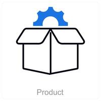 Product Search and box icon concept vector