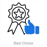 Best Choice and checked icon concept vector