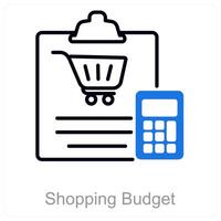 Shopping Budget and cart icon concept vector