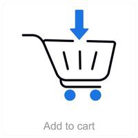 Add to cart and checkout icon concept vector
