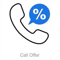 Call Offer and discount icon concept vector
