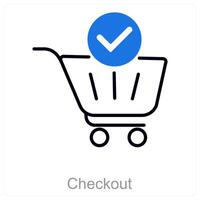 Checkout and bill icon concept vector