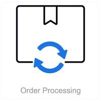 Order Processing and checkout icon concept vector