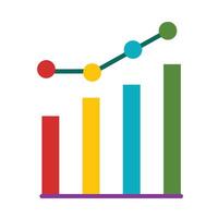Bar Chart Icon Design vector