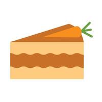 Carrot Cake Icon Design vector