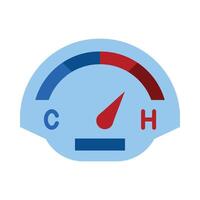 Car Temperature Icon Design vector