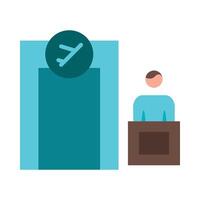 Boarding Gate Icon Design vector