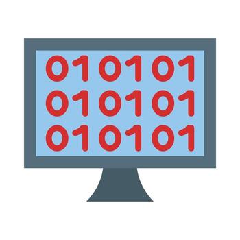 Binary Code Icon Design vector