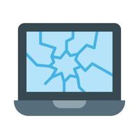 Broken Laptop Icon Design vector