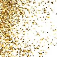 gouden confetti in lucht Aan transparant achtergrond png