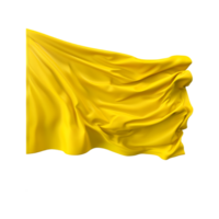 Solid Color Waving Flag on Flagpole on Transparent Background png