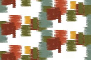 Tie dye pattern Seamless Mughal architecture Motif embroidery, Pixel Ikat embroidery Design for Print tapestry floral kimono repeat pattern lacing spanish motif vector