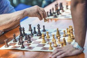 Chess players on the street photo