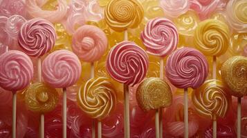 Group of Lollipops Stacked Together photo