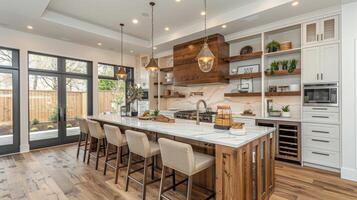 Modern Kitchen With Large Island photo
