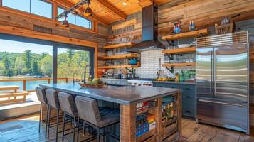 Modern Kitchen With Large Island photo