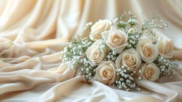 Wedding Arch Decorated With Pink and White Flowers photo