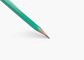 scene with green pencil standing up with large graphite tip photo