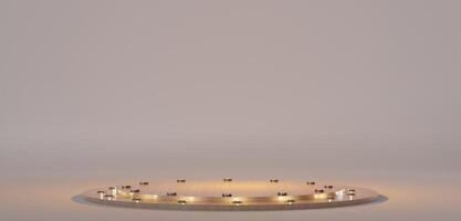 neon light circle background neon color scene light circle neon room empty stage photo
