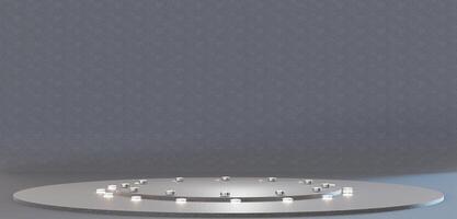 neon light circle background neon color scene light circle neon room empty stage photo