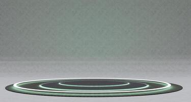 circular stage circular podium curved dome technology background 3D illustration photo
