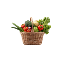 Healthy food in basket. different fruits and vegetables, Potatoes, tomatoes, onions, isolated On A transparent Background png