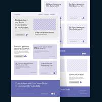 Comprehensive Web and Email Template Design One-Page, Flat Design, and HTML Email Layouts for Corporate and Online Marketing vector