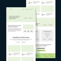 landing page design. website template for multipurpose service. one-page template for a business website and email marketing purposes. vector