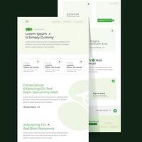 One-page website design template for business. Landing page wireframe. Flat modern responsive design. Ux ui website Design vector