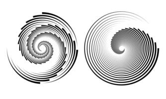 Abstract Two dynamic rhythmic circle spiral sound wave vector