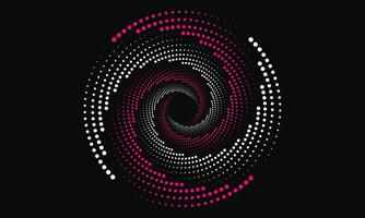 Abstract dynamic rhythmic circle spiral sound wave background vector
