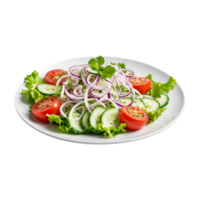 Onion Salad Mix with Tomato Cucumber Lettuce Isolated png