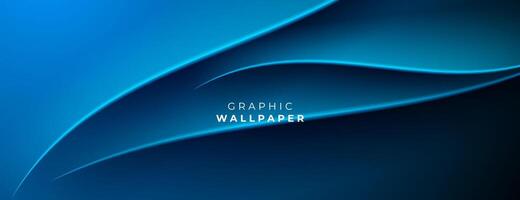 3d abstract blue neon light background with wavy lines texture vector