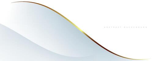 white and gold background with 3d wavy line texture and shadow lines vector