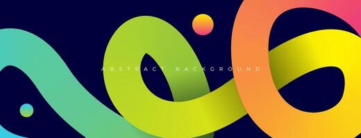 abstract background with colorful swirls fluid shapes vector
