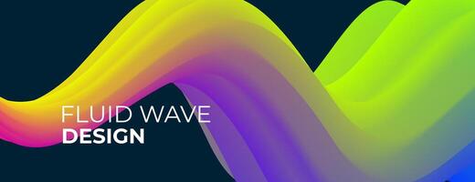 a close up of a colorful fluid wave design on a black background vector