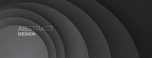 black paper circles layered background vector
