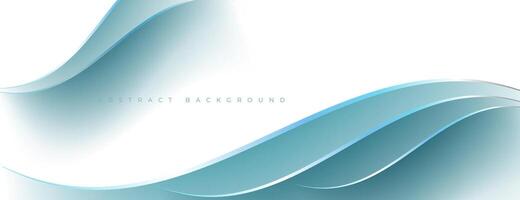 abstract blue wavy background with smooth lines and shadows vector