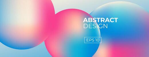 abstract background with colorful gradient spheres vector