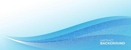 blue wave background with wavy lines and glitter vector