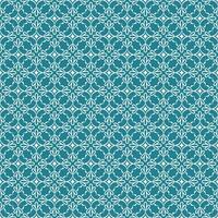 White ornament on blue background. Seamless geometric pattern vector