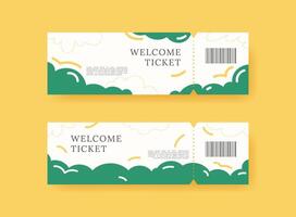 Event ticket template set. template illustration. vector