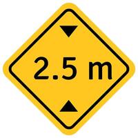 traffic sign, Cautionary beware Maximum height vector