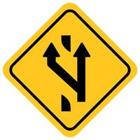 traffic sign, Cautionary beware exit to frontage road vector